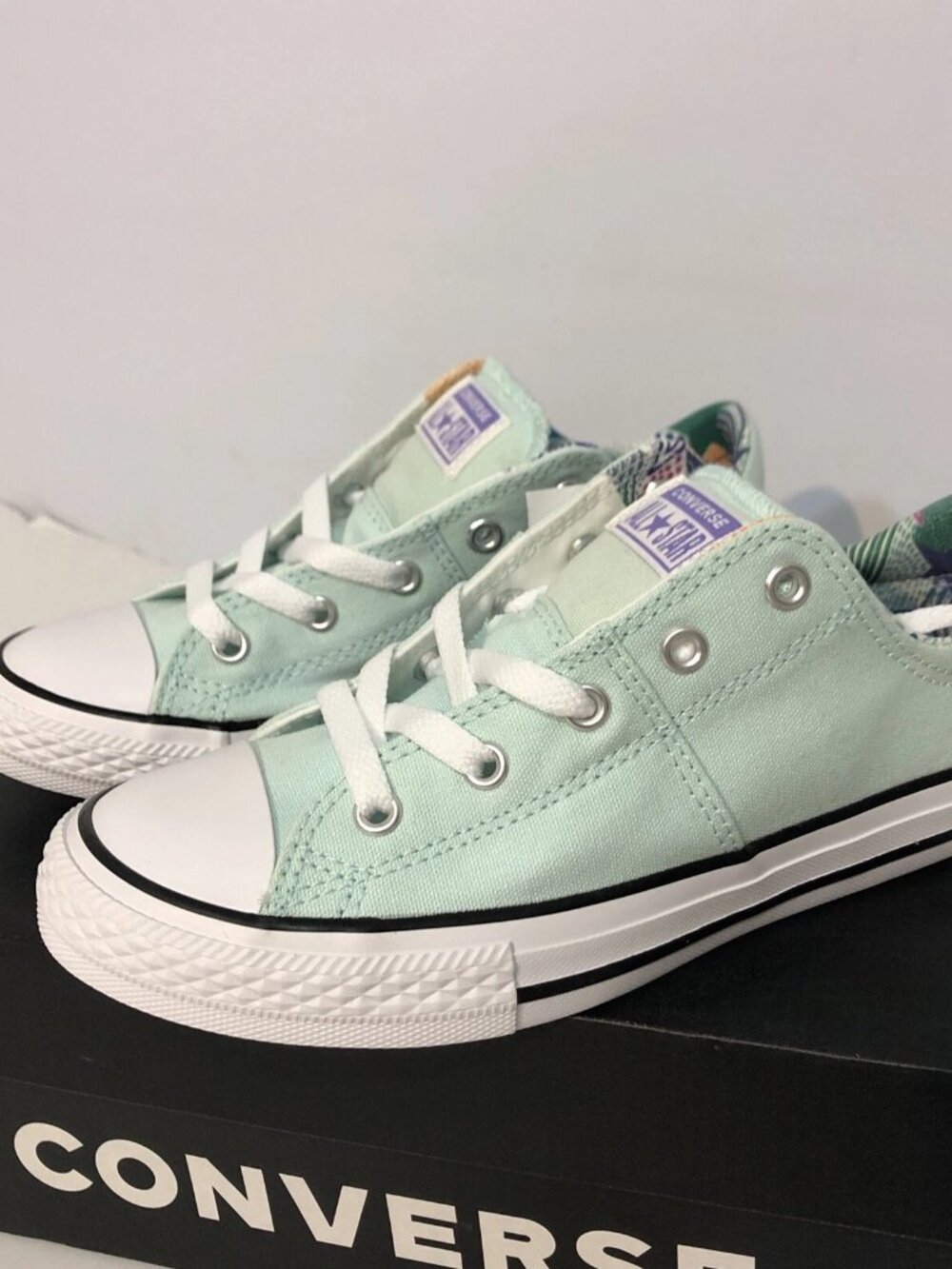 Converse CTAS Madison Ox Tal Lilac White LE Lace Up Canvas Sneakers Sz 3 EUR 35